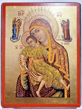 Icona Greca realizzata a mano. Madonna Eleusa Cm.25x19