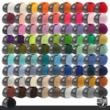 Lana Grossa 5x50g Ecopuno Filato Rete Cotone Merino Alpaca Lana Filato 63 Colori