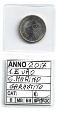 san marino 1 euro 2017 raro da rotolino