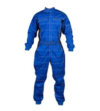 Tuta lavoro modello meccanico officina poliestere/cotone blu royal