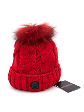 Cappello MUSEUM ADA PON PON pelliccia DONNA GIRL Maglia Lavorata LUCKY RED