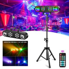 Set luci palcoscenico con treppiede 2x LED PAR & 2x sfera discoteca DJ effetto luce festa