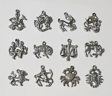 U-EI KINDER EGG METALLFIGUREN SERIE COMPLETA 12 FIGURE ZODIACO ANNI 80 CROMATA