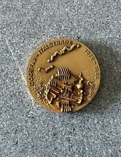 ARNALDO POMODORO MEDAGLIA PER COGEFAR-ITALSTRADE BRONZO DORATO ANNO 1986