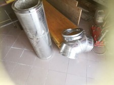 Canna fumaria coibentata del 25 e suoi accessori, ideale per scarichi esterni 