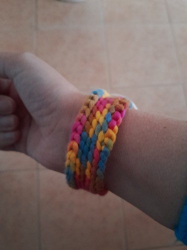 Braccialetto cotone uncinetto - cotone,