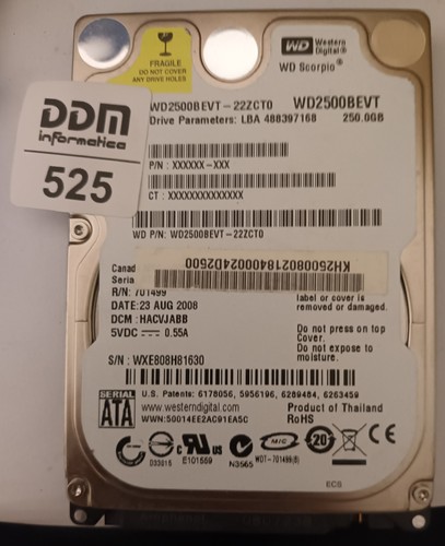 Pcb per wd2500bevt 22zct0 - per, wd2500bevt-22zct0