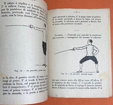 SPORT-SCHERMA-SPADA-SCIABOLA-EDIZIONE D'EPOCA-ILLUSTRATA-MILANO-GLORIOSA