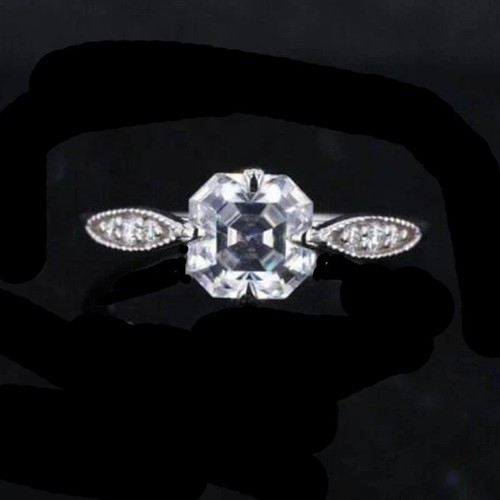 2ct asscher cut simulated - 2ct,