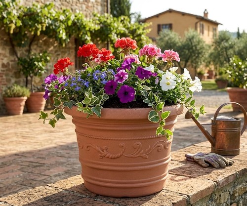 Vaso tondo festonato - , in
