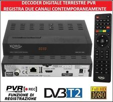 Decoder Digitale Terrestre Dvb-T2 Full HD HDMI HEVC H265 10Bit Doppio Tuner Pvr 