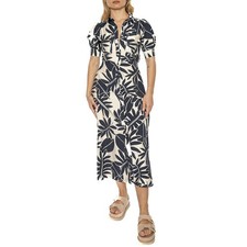 Vestido midi camisero floral