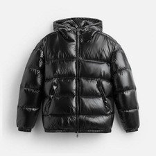 HOT-Puffer Jacket Zipper Giacca Piumino Mens Fashion Invernale Piume Corto Caldo