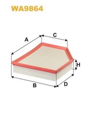 Wa9864 filtro aria per volvo - filtro,
