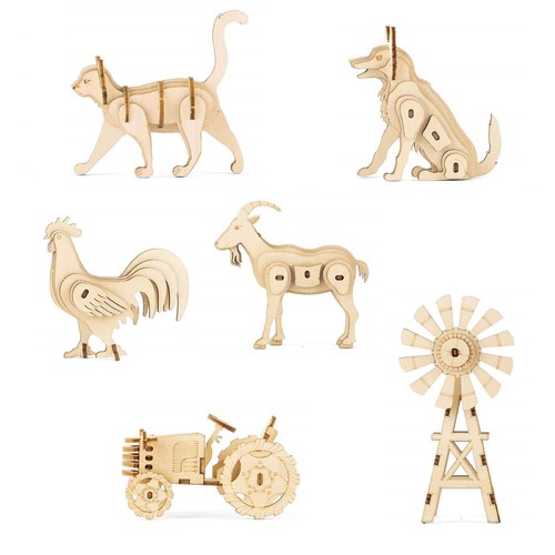 Puzzle legno in - in, 3d
