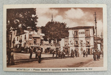 cartolina avellino montella visita duce piazza animata viaggiata 1937 formato pi