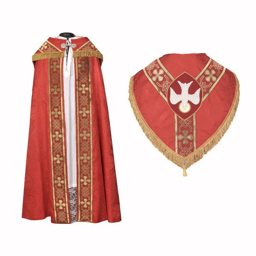 Completo piviale stola rossa - piviale,