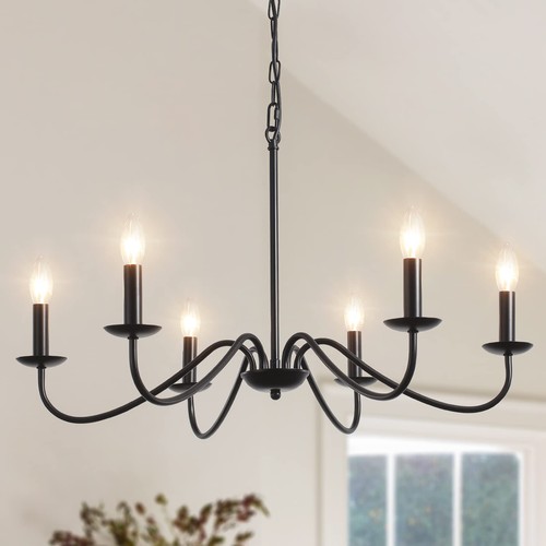 Lampadario vintage nero luci - vintage,