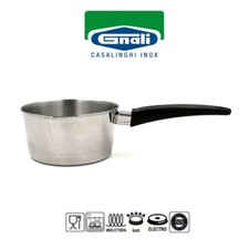 GNALI PENTOLINO 1 MANICO CASSERUOLA ACCIAIO INOX BOLLITORE CM 10 12 14 16