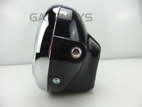 Gruppo faro moto - nero, 7"