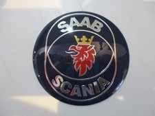 Distintivo camion SAAB SCANIA, BLU, nuovo.