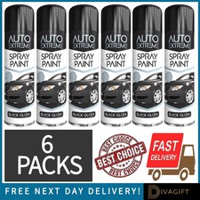 6x VERNICE SPRAY AEROSOL NERO