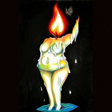 Falena alla Fiamma 8x12"