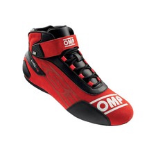 STIVALETTI SCARPE KART ROSSO PELLE SCAMOSCIATA OMP RACING IC/826 KS-3 SHOES