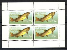 1987 - GERMANIA DDR - PESCI TROTA - MINIFOGLIO - NUOVO - LOTTO/36661