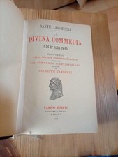 LA DIVINA COMMEDIA di D ALIGHIERI ed ULRICO HOEPLI anno 1949
