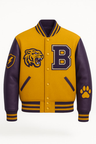 Giacca varsity oro con - giacca,