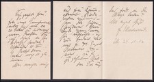 Franziska Ellmenreich Attrice Lettera Autografo Scrittura 1902