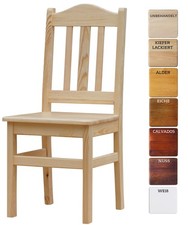 SET sedia LEGNO MASSELLO DI