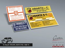 KIT COMPLETO ADESIVI ABARTH 595 695 (anche SS) e 850 TC/TCR, 1000 TC/TCR