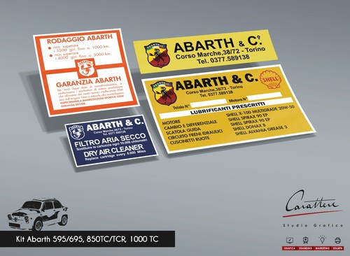Kit completo adesivi abarth - kit,