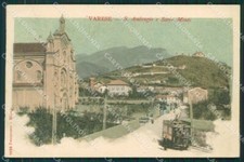 Varese Sant'Ambrogio Tram PIEGA cartolina QK8101