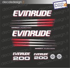 Adesivi motore marino fuoribordo Evinrude DIRECT injection 200 cv BLU
