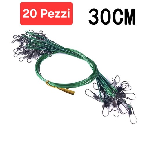 Lenze pesca 30cm acciaio - pesca,