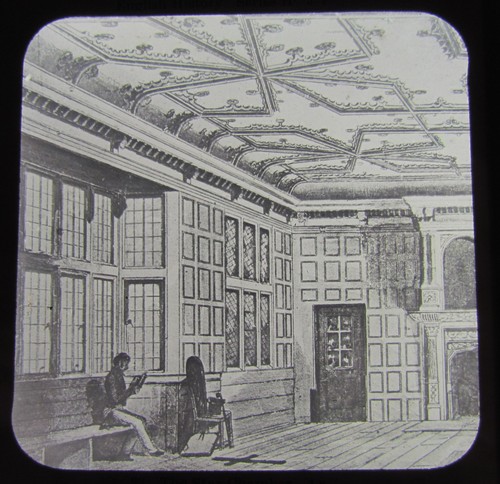 Glass magic lantern slide - glass,