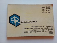 Piaggio APE P 601- P 601v- P 501- P 400v 1979 catalogo ricambi originale