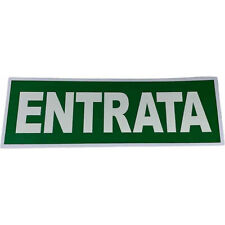 Cartello entrata plastificato con biadesivo targa per porta segnaletica interna