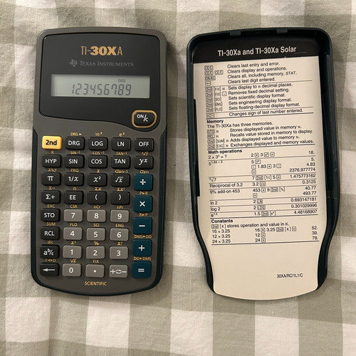 Texas instruments 30xa - texas, ti-30xa