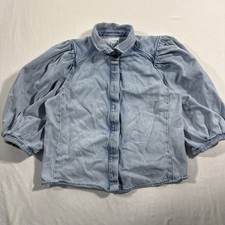 Blusa top Zara denim manica a