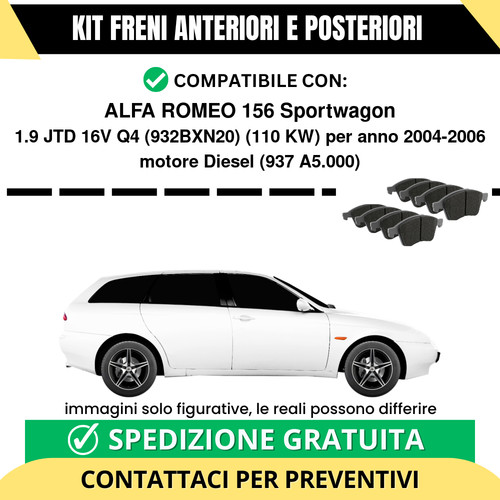 Pastiglie freno ant post - ant, +