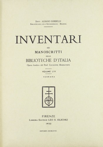 Inventari dei manoscritti