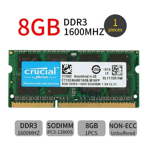 Crucial 8gb pc3 12800s ddr3 - 8gb, pc3-12800s