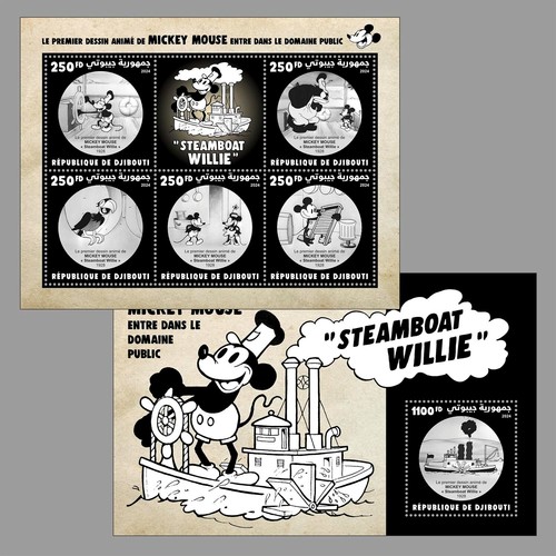 Francobolli topolino steamboat - topolino,