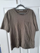 T-shirt Zara uomo kaki tasca