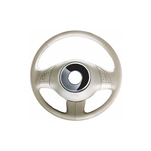 Coprivolante pelle beige - , in