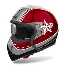 Casco Jet AIROH J 110 Command Grigio Rosso Lucido